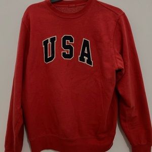red brandy Melville USA crewneck sweater